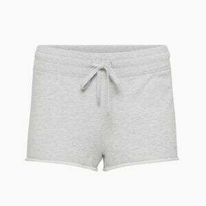 ARITZIA - AIRY TERRY PERFECT BANDED MICRO SWEATSHORT - HEATHER CHROME